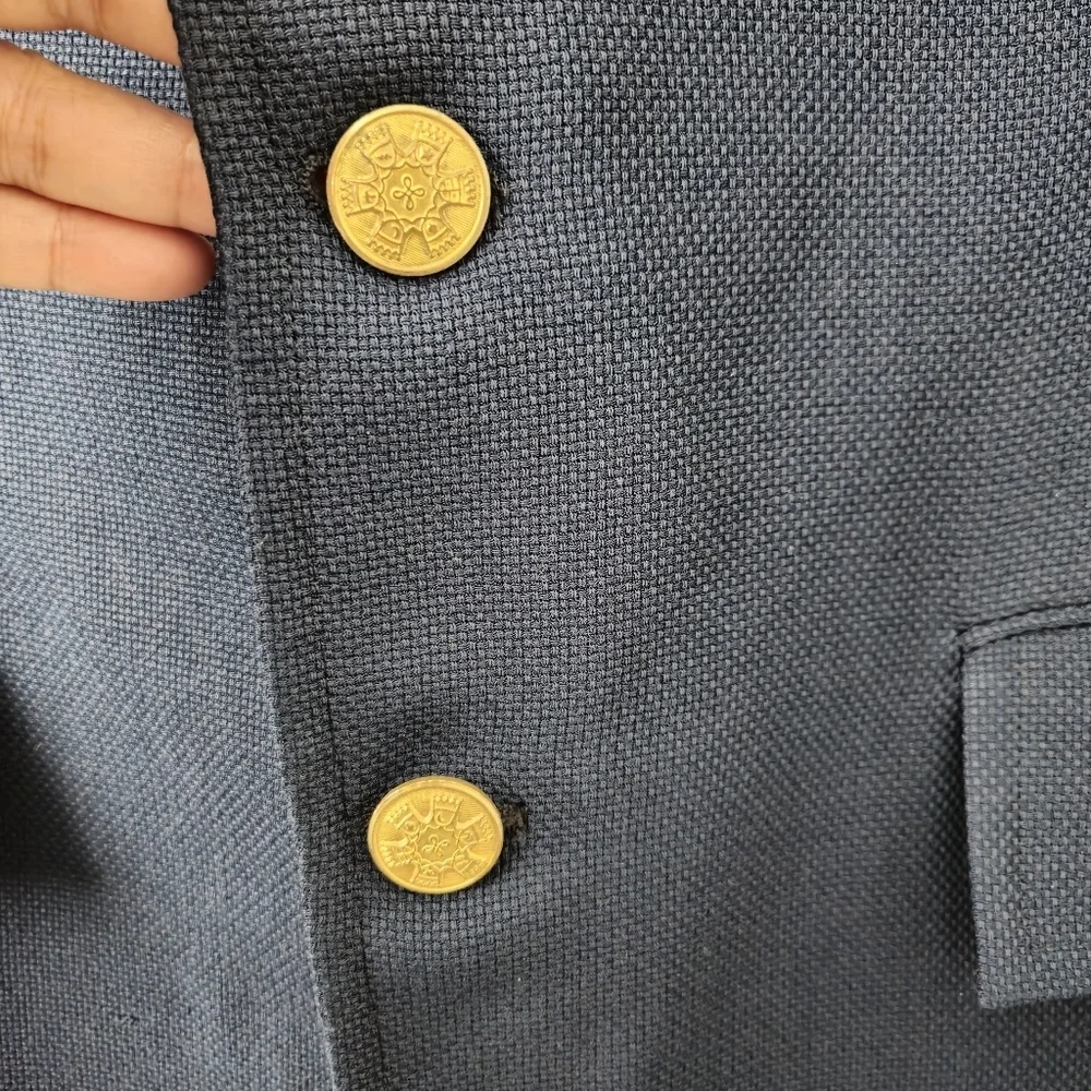 Saks Fifth Avenue Men's Blazer Dark Blue Size 43L #200